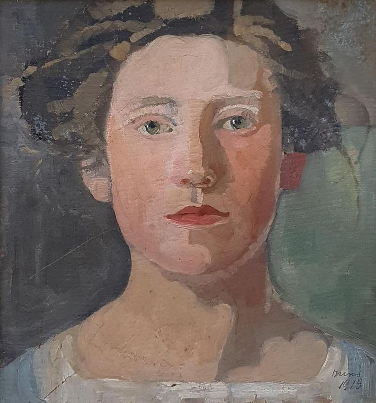 Marie Sieger, Selbstportrait, 1913  Haellisch Fraenkisches Museum