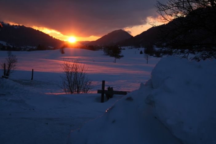 Blick aus  Saunalandschaft