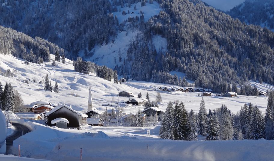 Ortsansicht Winter Balderschwang im Allgäu