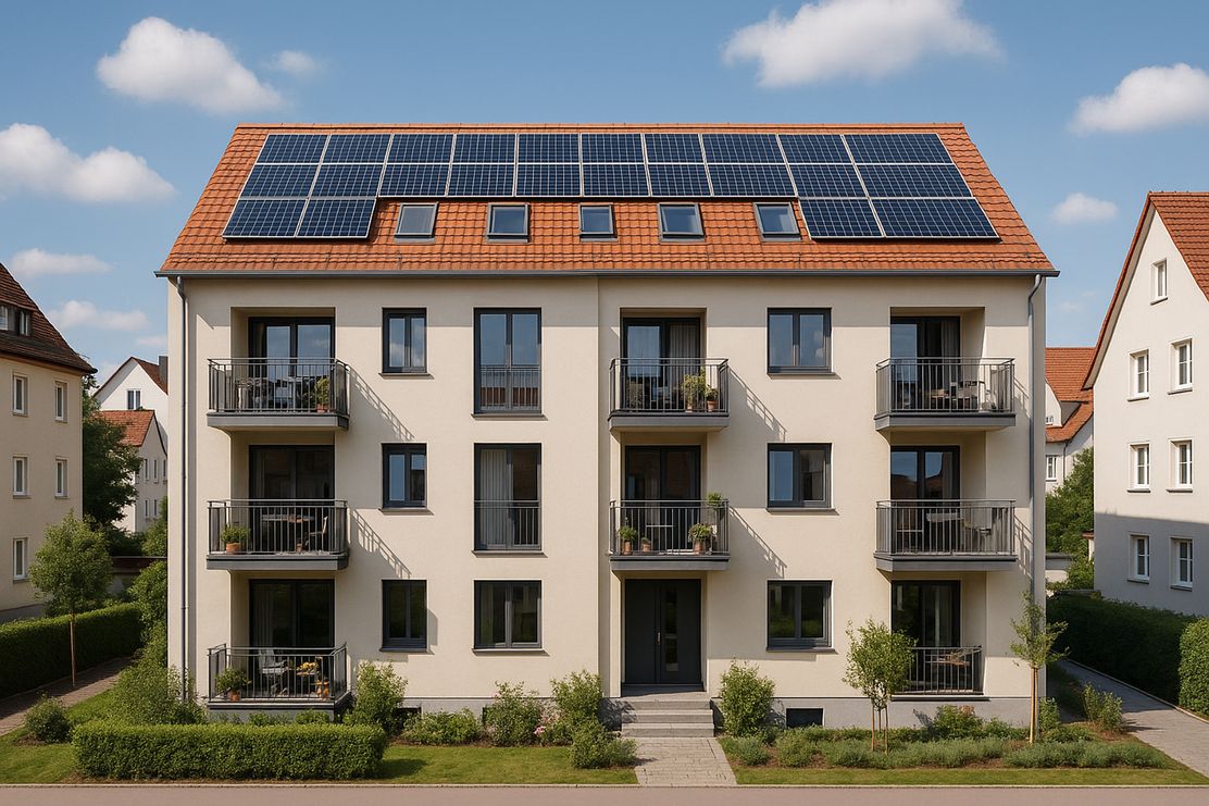 Mehrfamilienhaus mit PV-Anlage