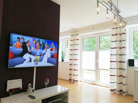 Wohnen Blickrichtung Terrassentüren