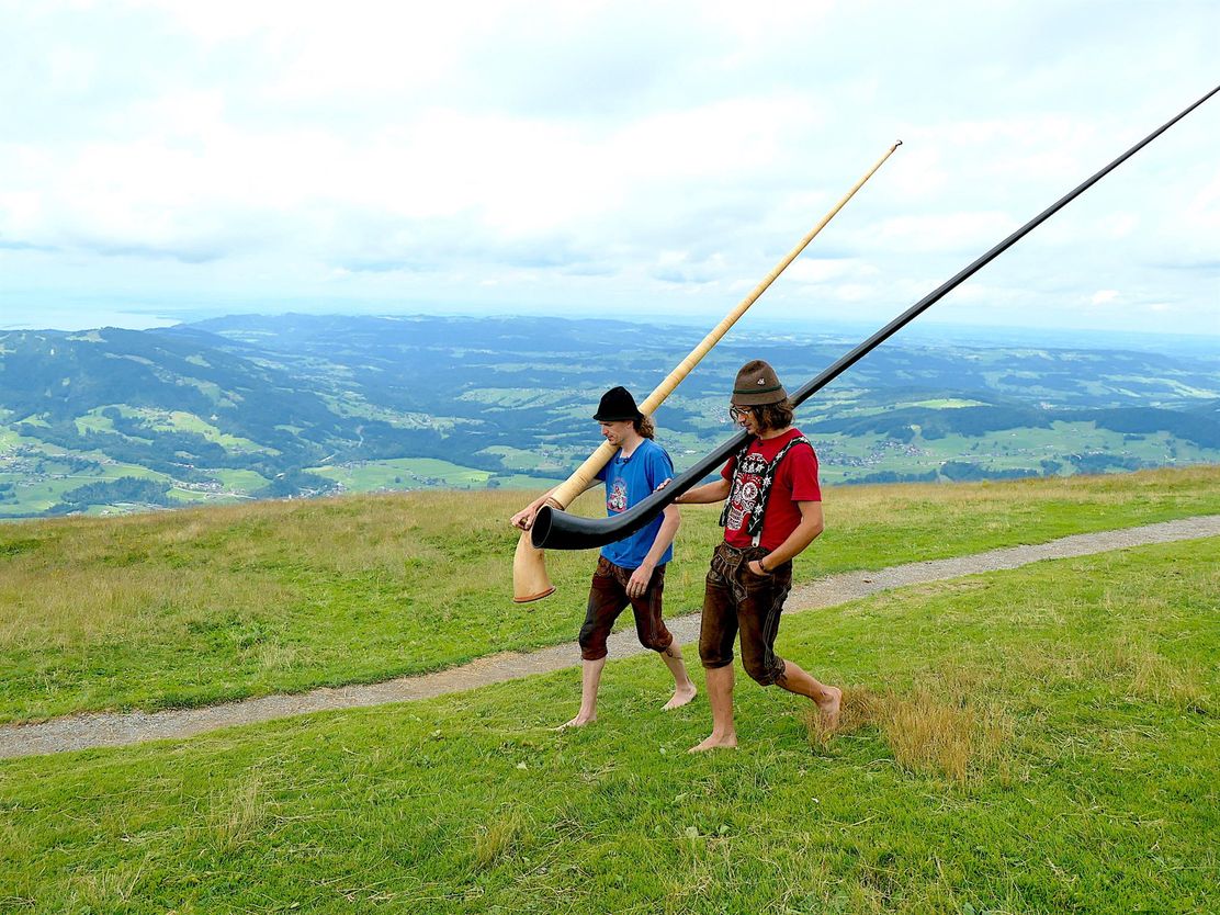 Mit den Alphörnern unterwegs