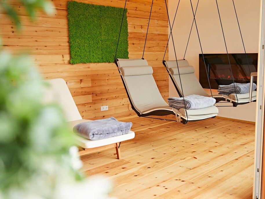 Ruhe Lounge mit Hängeliegen