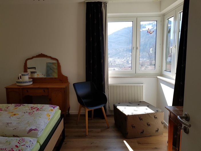 Blick in das Schlafzimmer