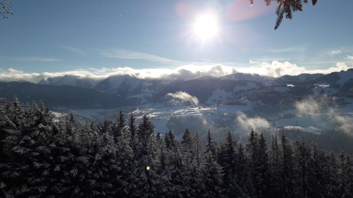 Winter Panoram Urlaub Schnee Sonne, Ski Touren Lan