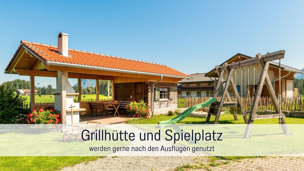 Biohof Burger Grillhuette und Spielplatz