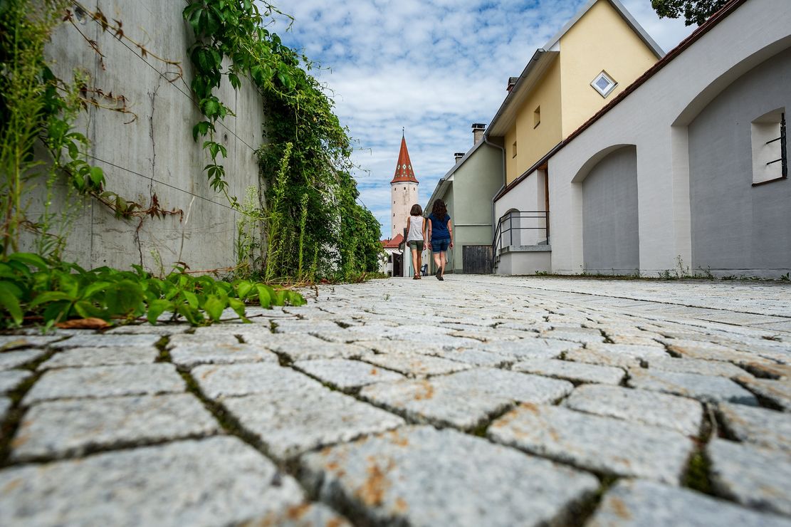 Imhofgasse mit Blick auf den Gefängnisturm