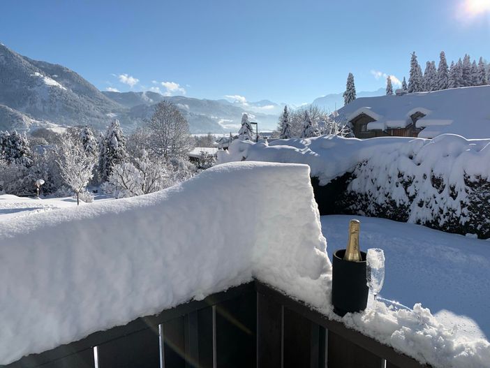 Terrasse mit Bergblick