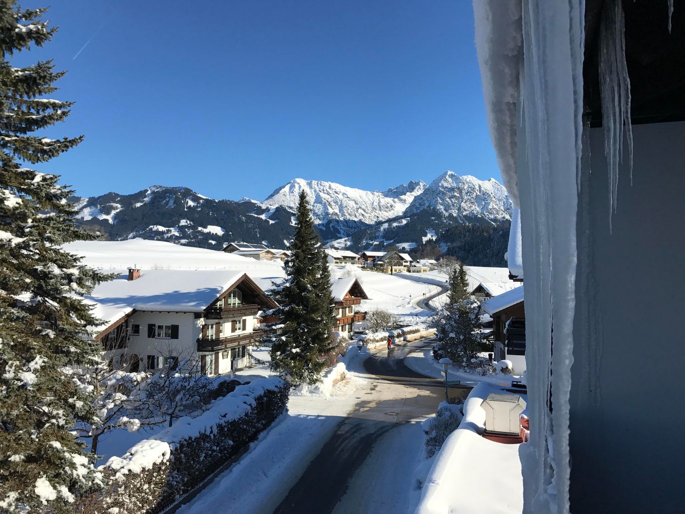 Winterlich vom Balkon