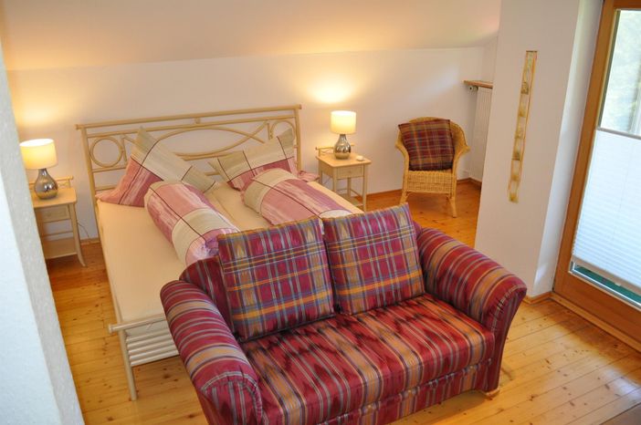 FeWo Iseler Schlafzimmer mit Ostbalkon