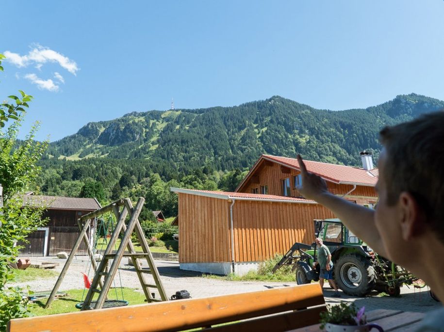 Sonnenterasse mit Blick auf den Grünten