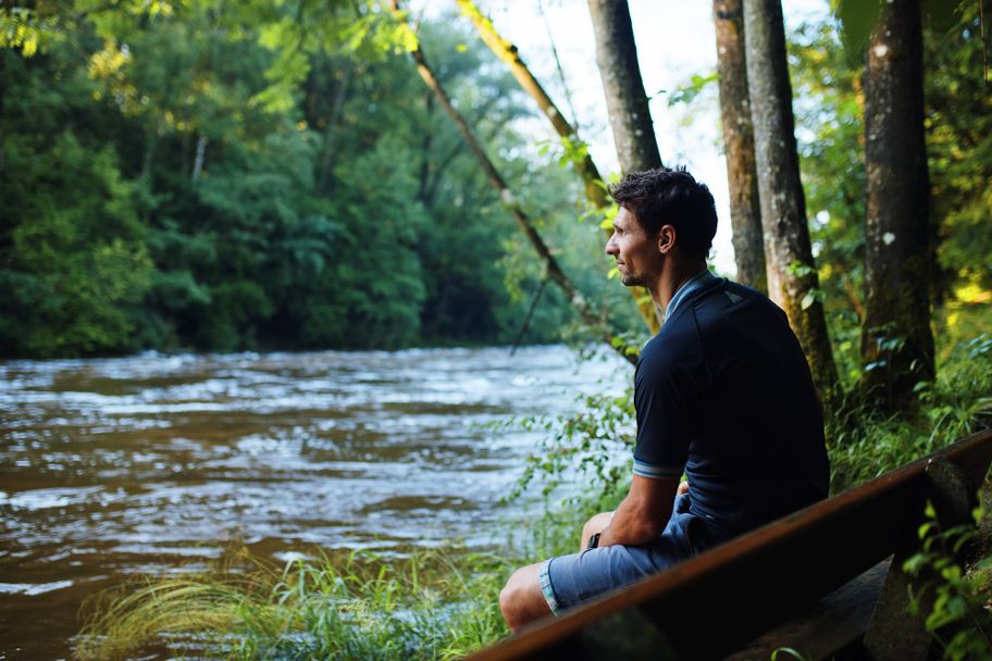 Innehalten an einem der vielen Rastplätze