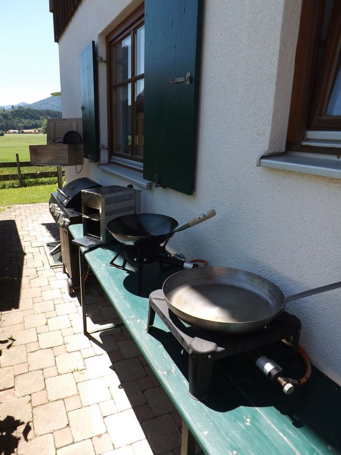Kochstation im Freien