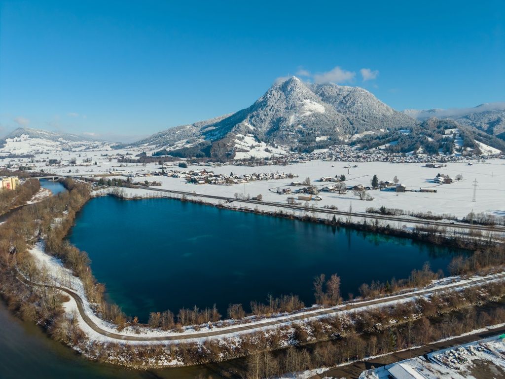 Ortwanger Baggersee im Winter