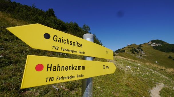 Wegweiser zur Gaichtspitze