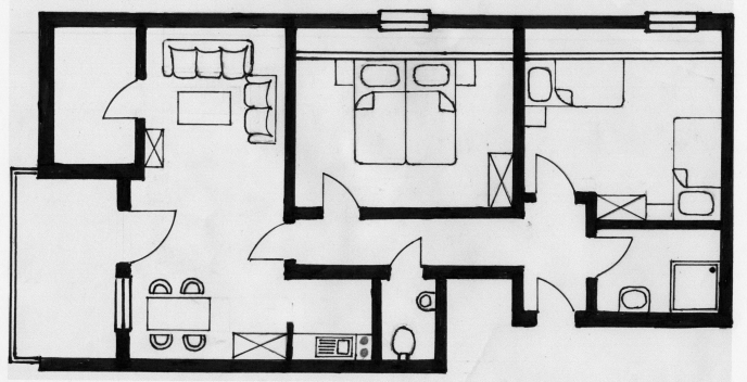 Grundriss FeWo 2