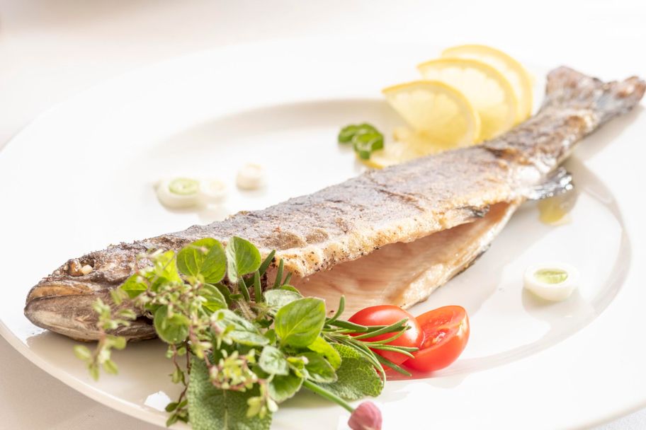 Essen im Restaurant Forellenbach