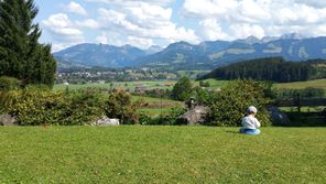 Ausblick vom Garten nach Sonthofen