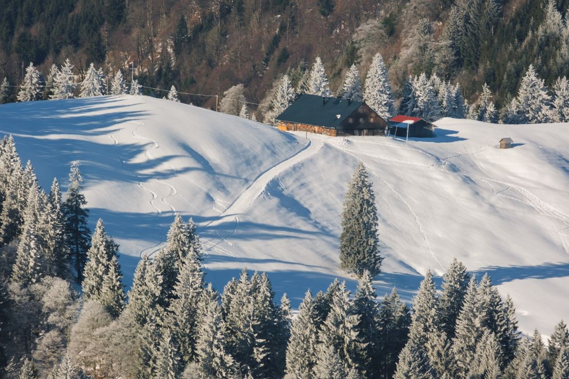 Sennalpe Mittelberg im Winter