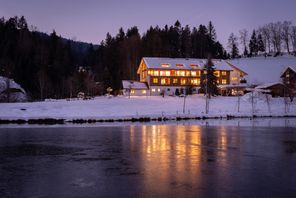 Abendstimmung Testbetrieb Celia im Winter