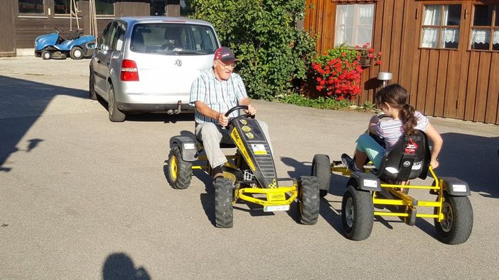 Mit dem Gokart unterwegs