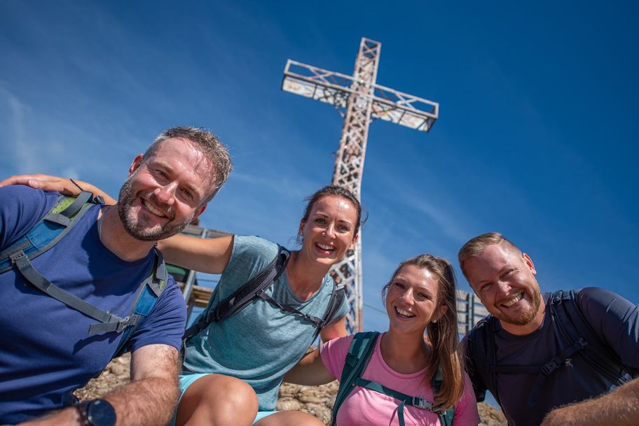 Auf dem Hochgratgipfel angekommen