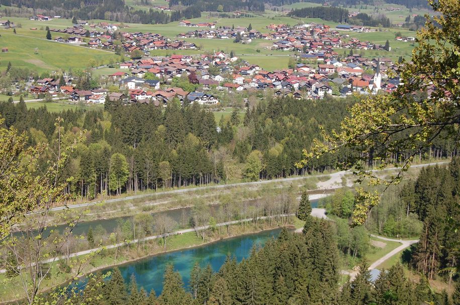 Blick von der Burg nach Fischen