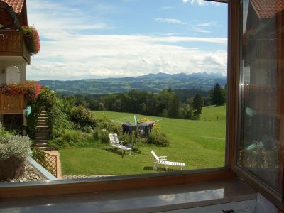 Blick aus der Ferienwohnung Nebelhorn