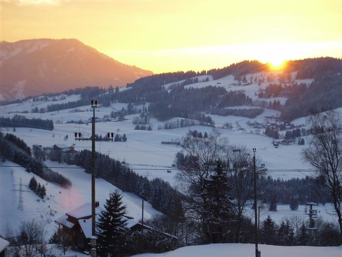 Abendrot im Winter