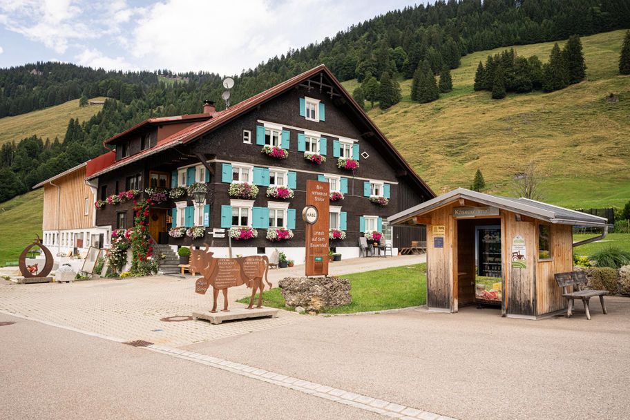 Alpe Berg und Käseautomat in Balderschwang