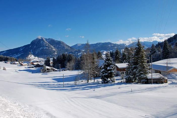 Blick Grünten Winter