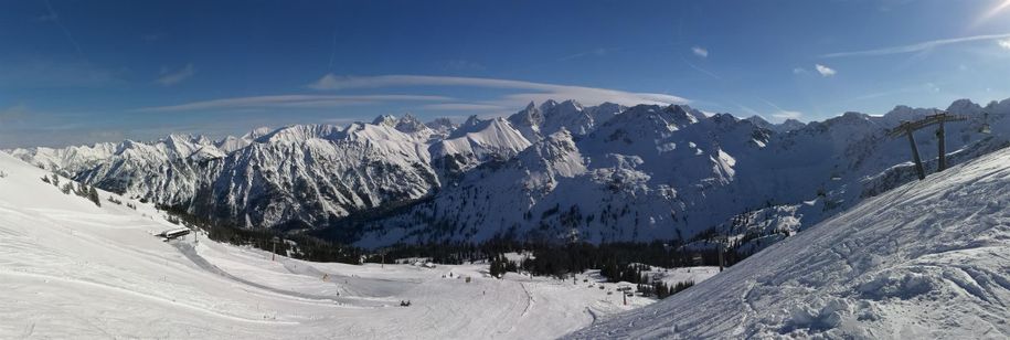 Skifahren am Fellhorn, 20 km entfernt