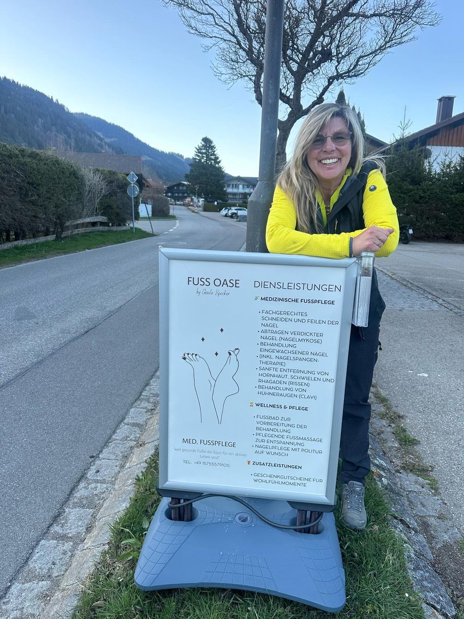 Plakat Fuss-Oase Gisela Specker