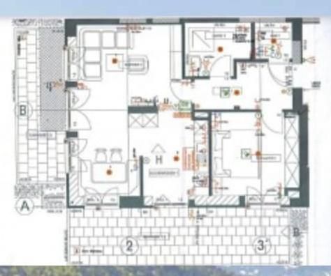 Wohnung Grundriss  65m2 mit 2 Terrassen
