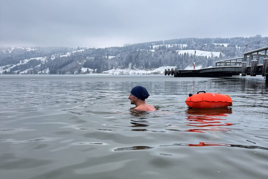 Eisbader im Großen Alpsee