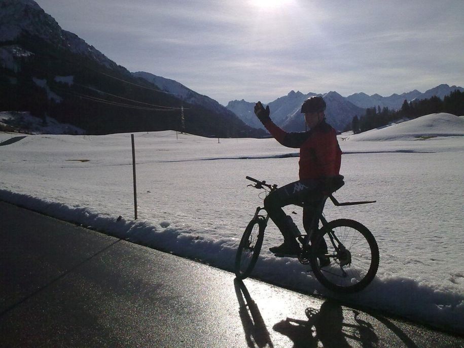 Mountainbike im Winter