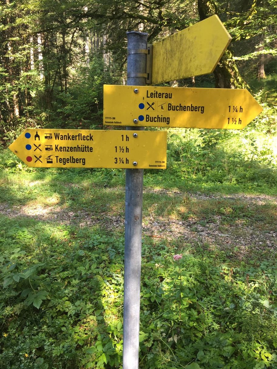 Beschilderung zum Wankerfleck