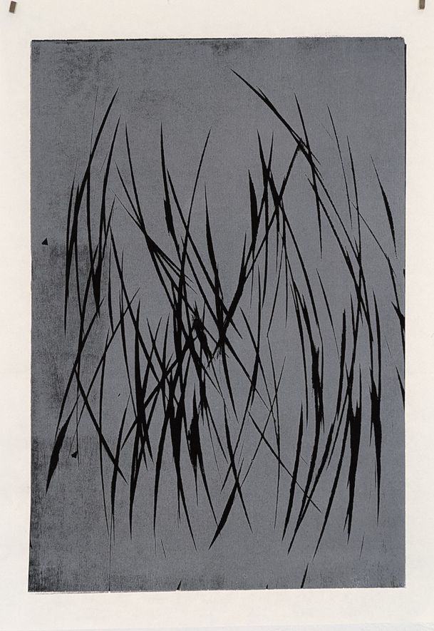 Simon Kießler, Dizzy/Pegasus H1 1/12, 2021, Holzschnitt und Acrylfarbe