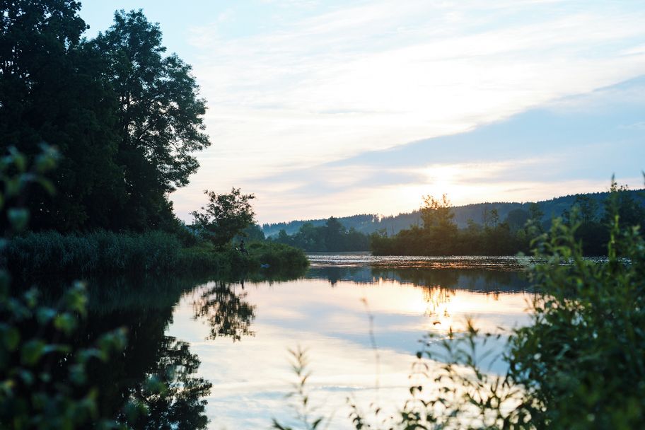 Blick über den See, Glücksseen-Weg