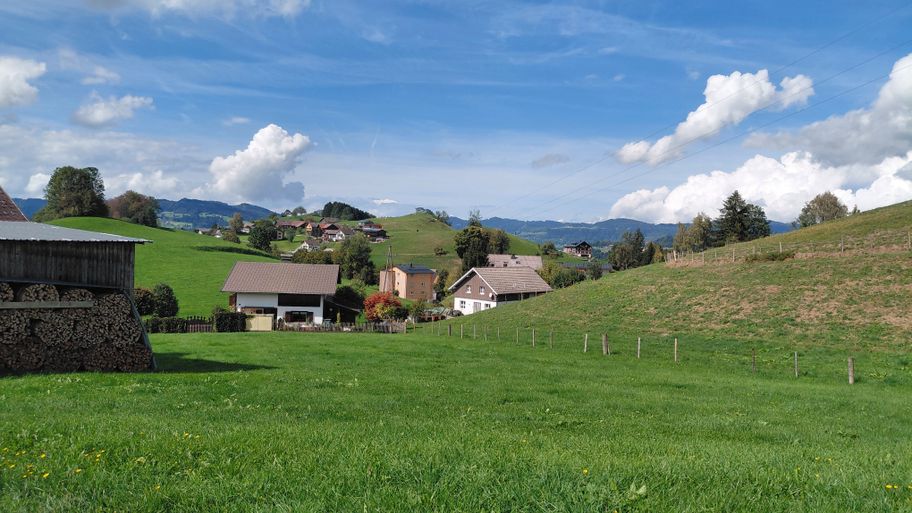 Blick zum Kapf in Langenegg