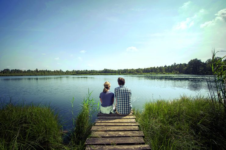 Blick auf den Riedsee im Wurzacher Ried