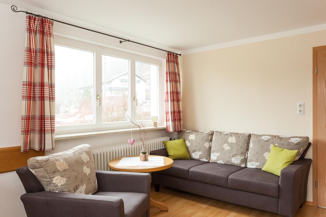 Wohnbereich - Ferienwohnung Blumenwiese
