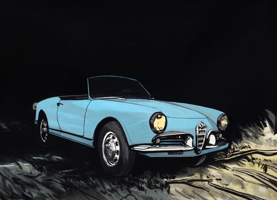 Sebastian Nebe_Düne_2017_Oel auf Papier_147,5 x 204 cm_Foto Uwe Walter_Courtesy the artist und Galerie Kleindienst, Leipzig