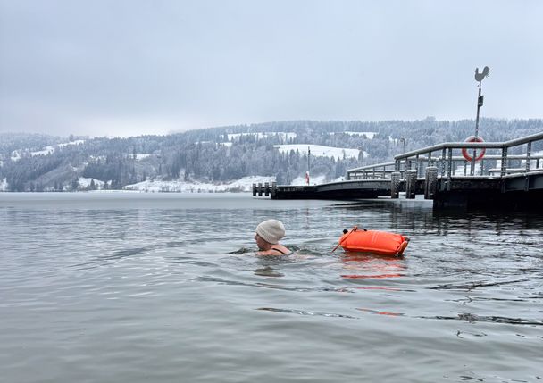 Eisbader im Großen Alpsee