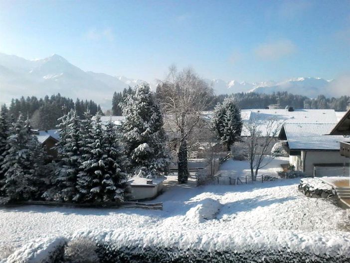 Winterlandschaft vom Balkon