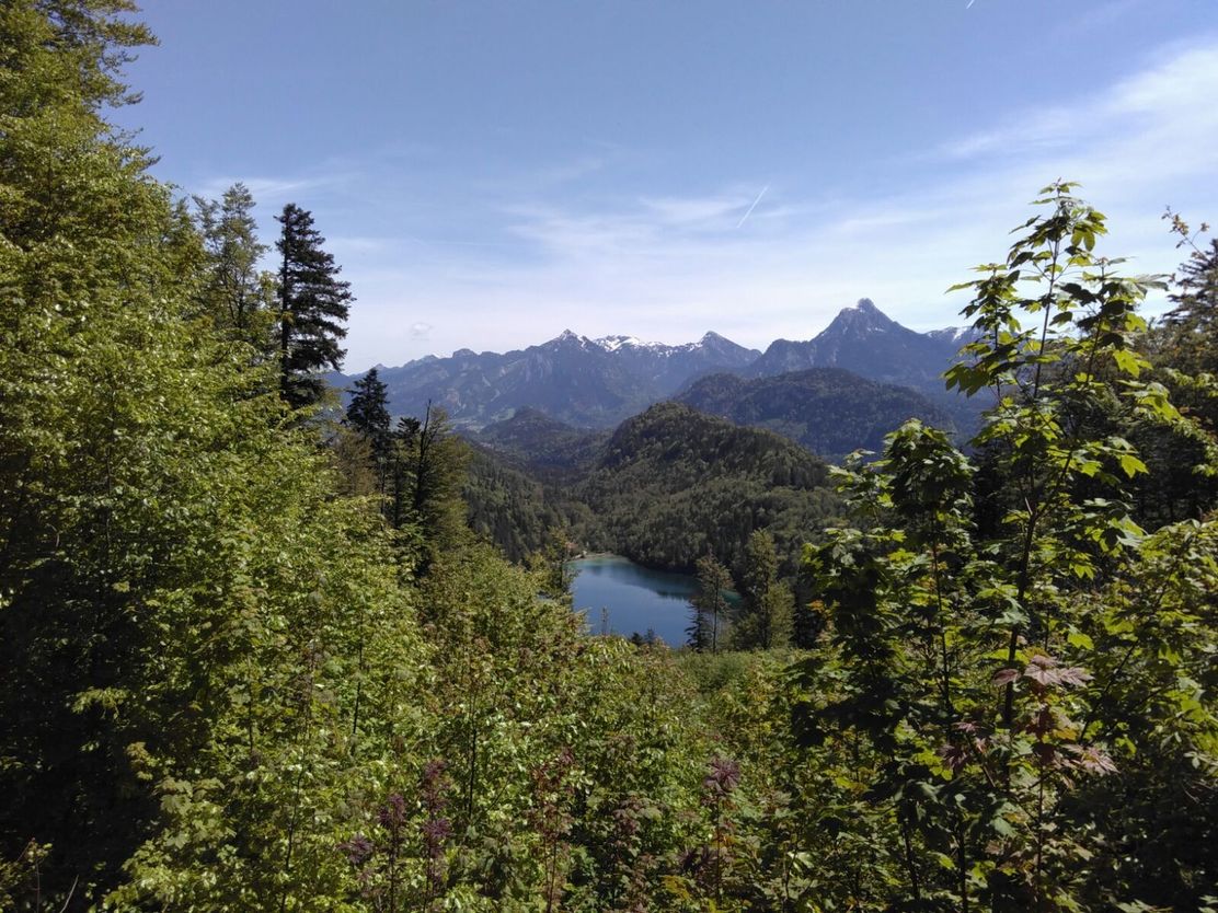Blick auf den Alatsee auf dem Weg zur Salober Alm