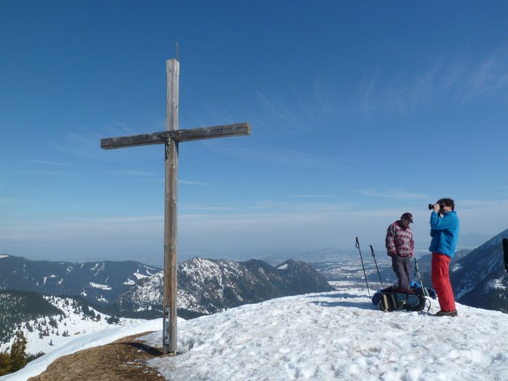 Am Gipfel des Schönkahler (1688 m) im Winter