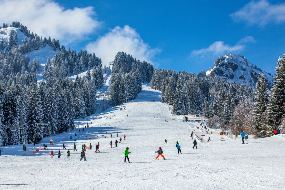 Skigebiet in Unterjoch