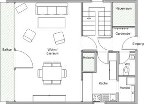 Grundriss des Obergeschosses