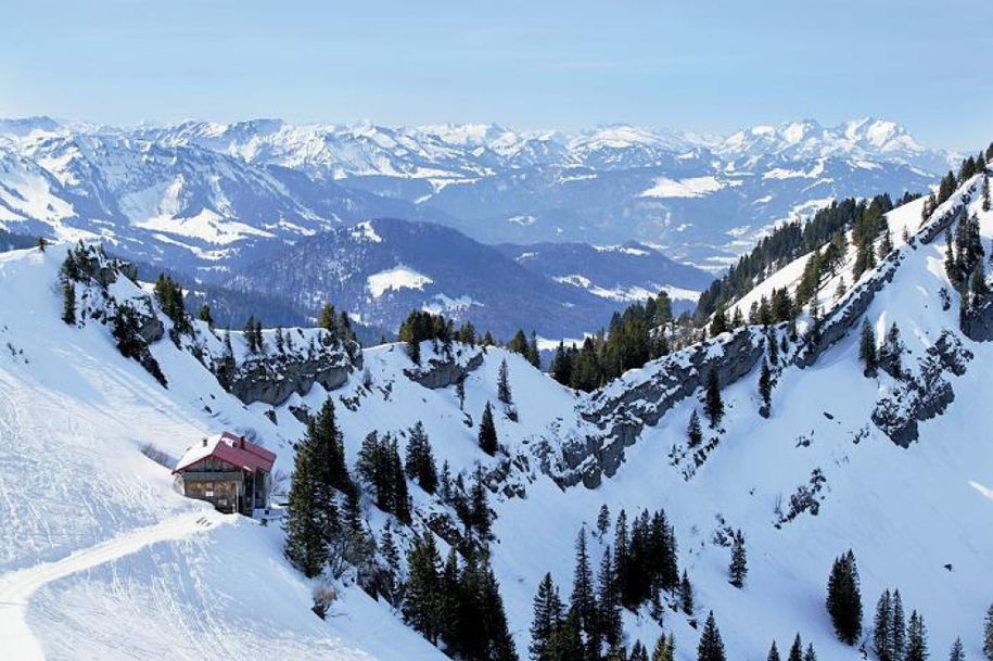 Berge & Täler in weiß...